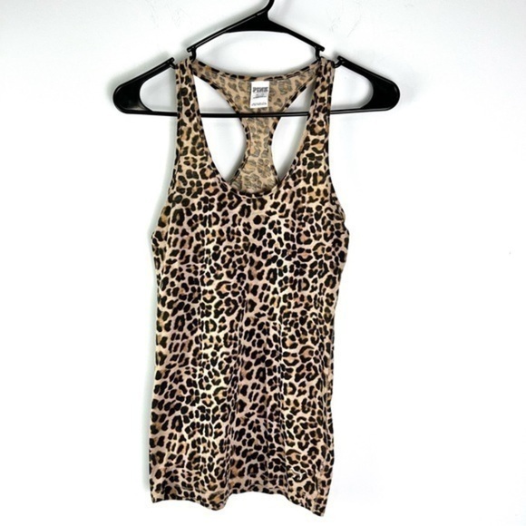 PINK Victoria's Secret Tops - Victorias Secret Tank Top womens size XS leopard print sleeveless racerback
